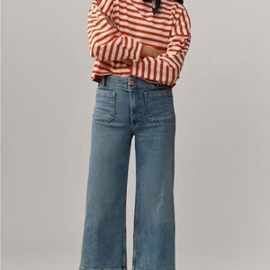 Maeve The Colette Cropped High-Rise Wide-Leg High Jeans